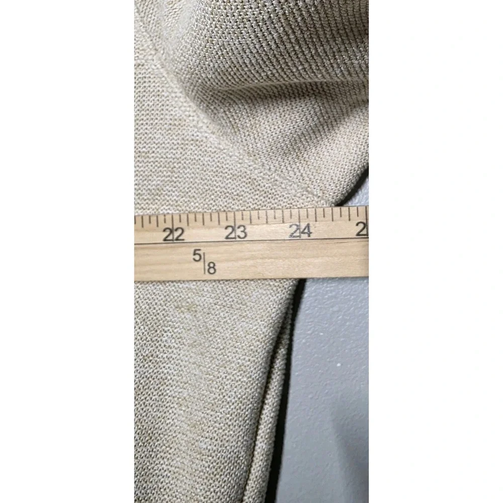 Eddie Bauer Sweater Mens Large Beige Fleece Quarter Snap Neck Pullover Outdoors